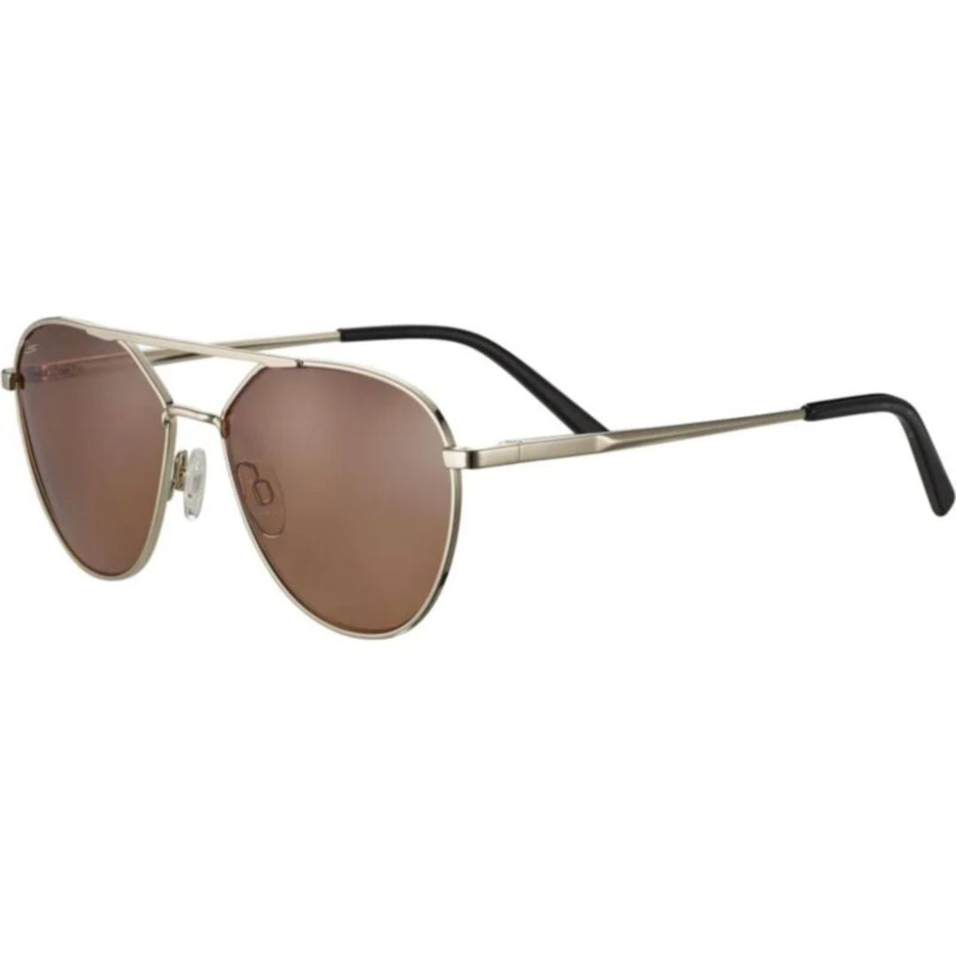 Serengeti Odell Aviator Sunglasses With Metallic Gold Frame