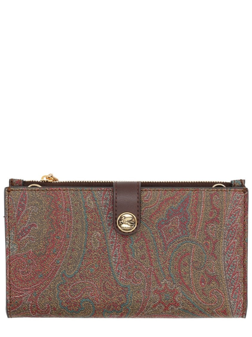 Etro Paisley Pattern Cotton-Blend Shoulder Wallet