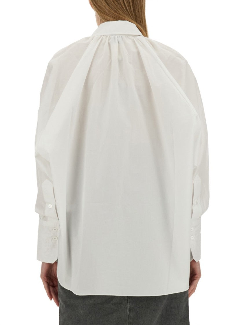 Patou Relaxed Fit Cotton Blouse With High Neck