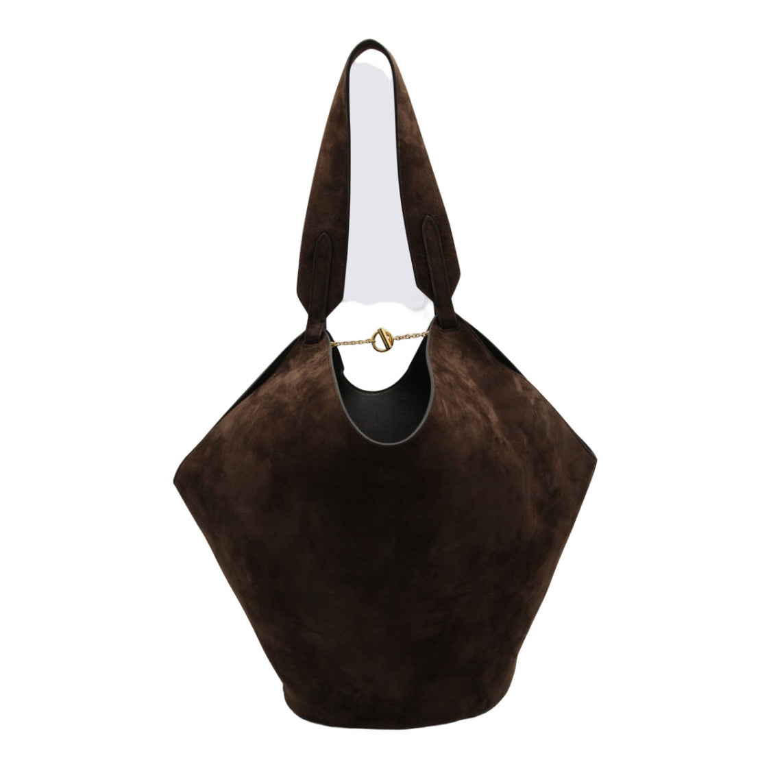 Khaite Sculptural Brown Suede Bag