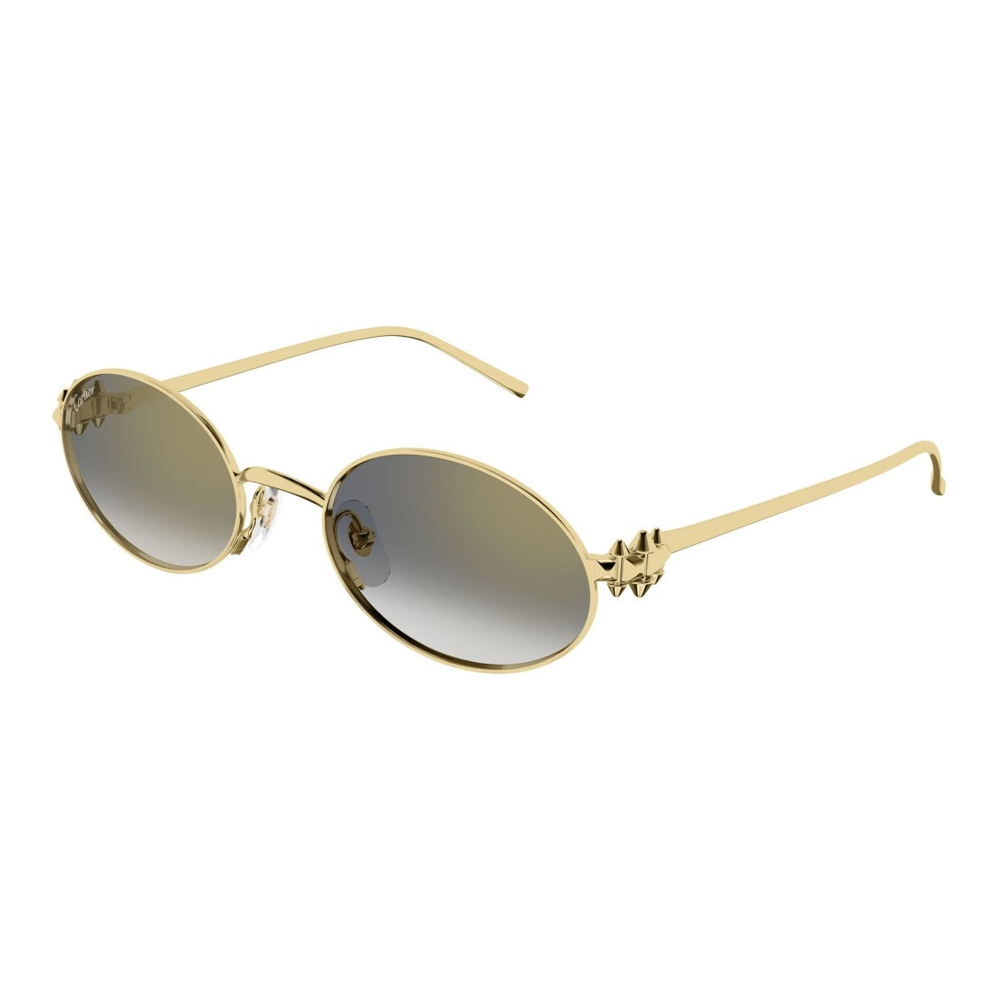 Cartier Ct0644s Gold Metal Oval Sunglasses
