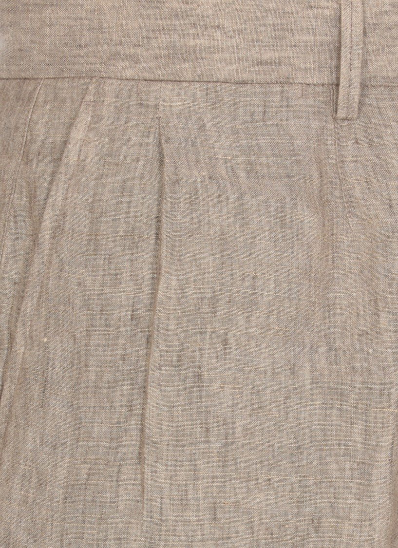 Zegna Grey Linen Bermuda