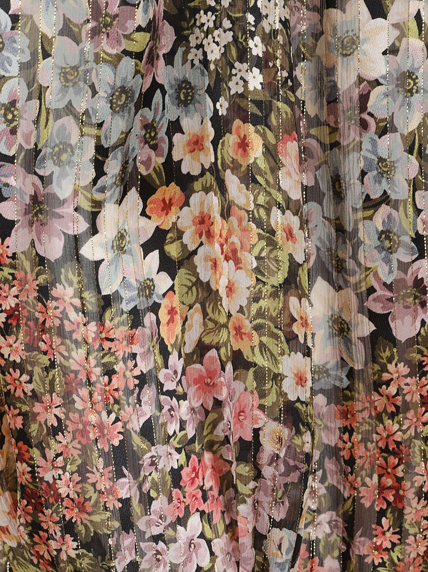 Valentino Garavani Pastel Floral Pattern Silk Blouse