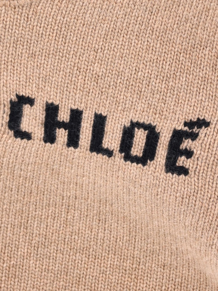 Chloé Sweater In Brown Wool And Cashmere Blend