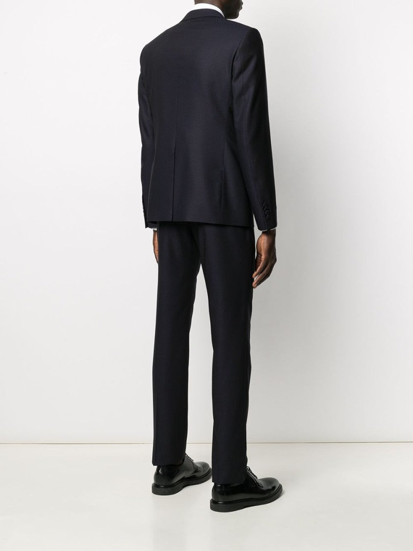 Tagliatore Three-Piece Tailored Suit With Silk-Effect Lapels