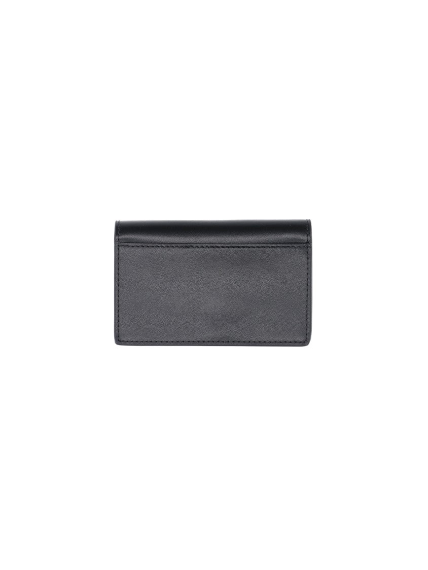 Diesel Black Leather Cardholder With Tone-On-Tone Logo