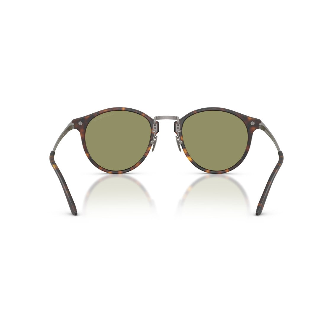 Giorgio Armani Round Tortoiseshell Acetate Sunglasses With Green-Tinted Lenses