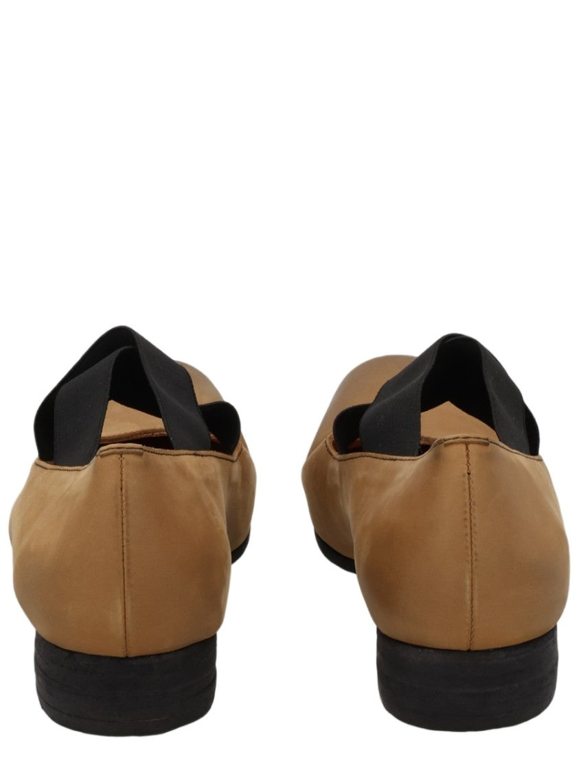 Uma Wang Soft Calf Leather Gathered Flats