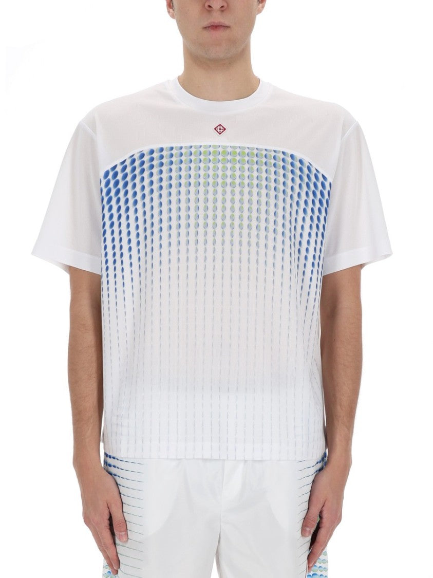 Casablanca Gradient Dot Polyester Printed T-Shirt