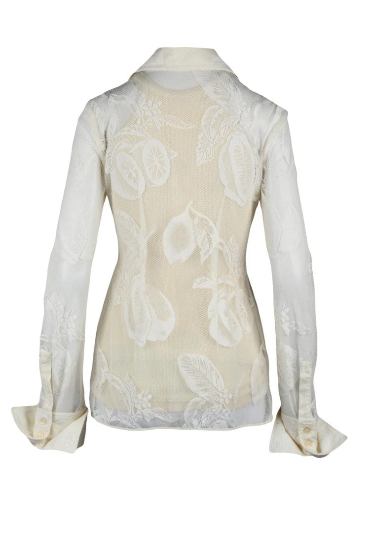 Sportmax Cream Semi-Sheer Shirt