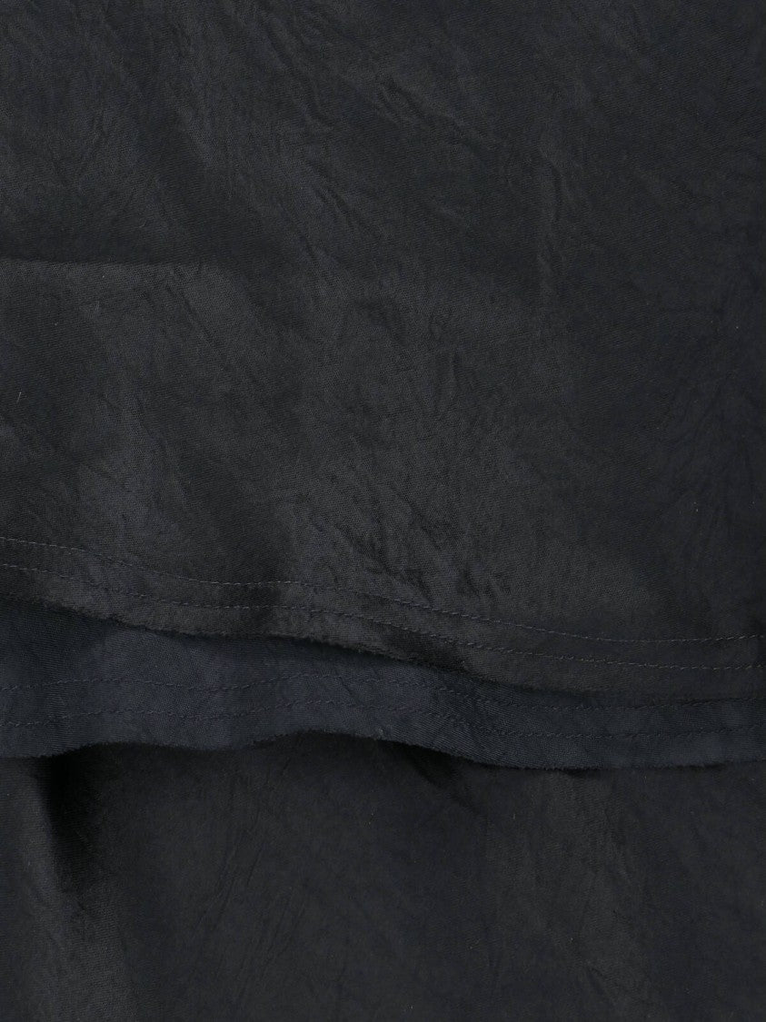 Maison Margiela Midi Satin Skirt With Pleated Hem