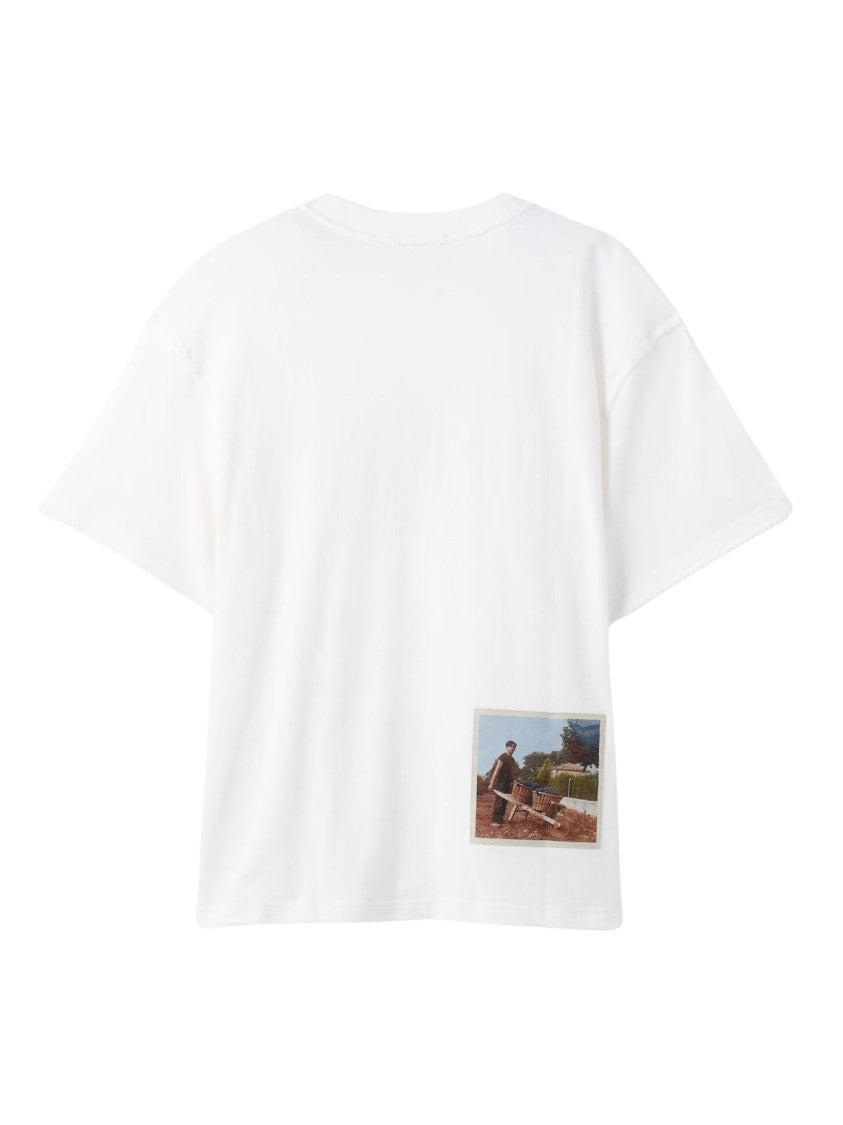 Jacquemus White Cotton Ribbed Crewneck T-Shirt