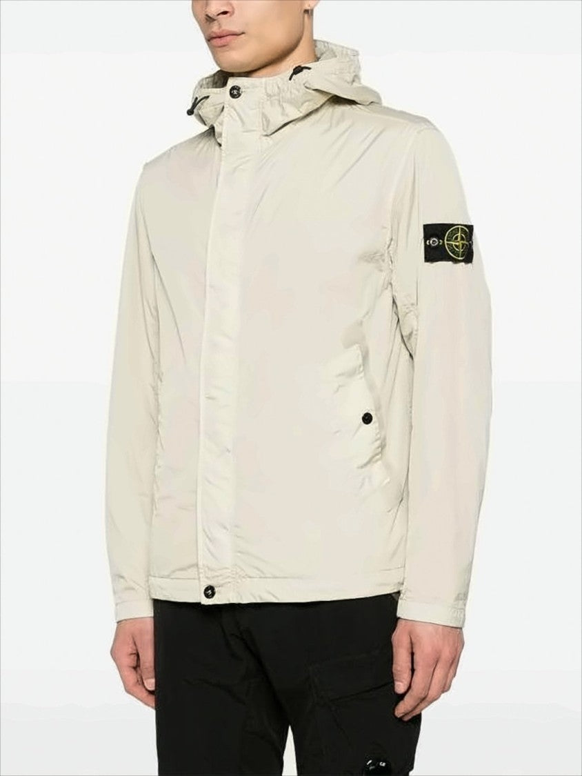 Stone Island Minimalistic Nylon Jacket With Adjustable Hood