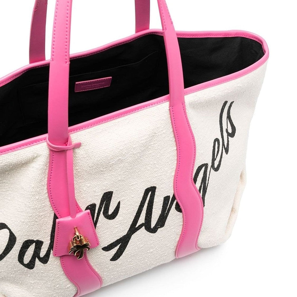 Palm Angels Canvas Tote Bag With Contrast Logo Print