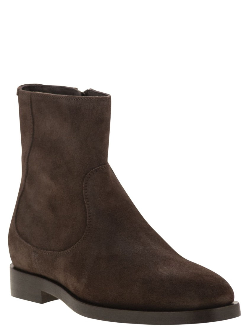 Brunello Cucinelli Chelsea Boot In Suede