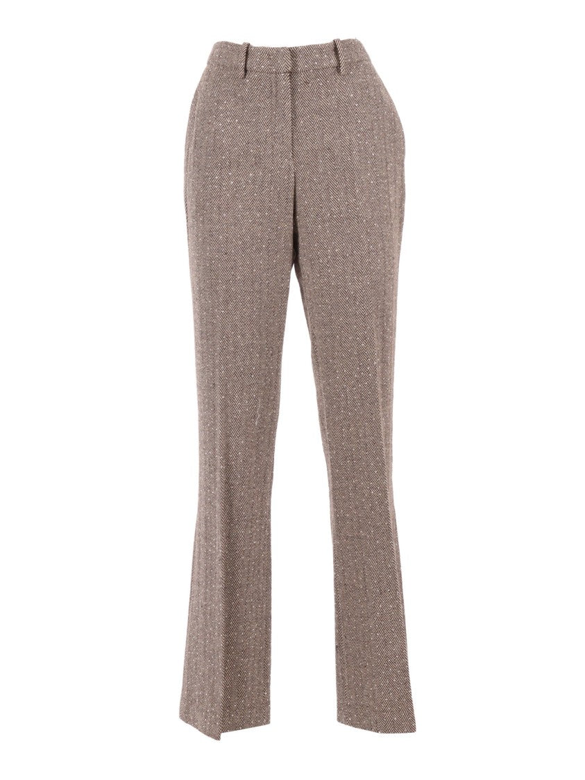 Ermanno Scervino Tailored Straight-Leg Pants In Smooth Polyester