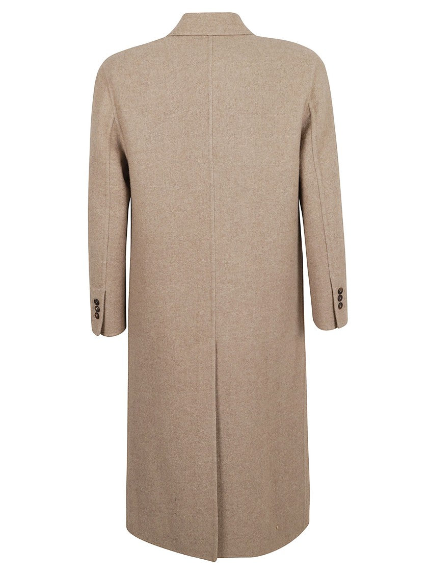 Brunello Cucinelli Double-Breasted Cashmere Blend Coat