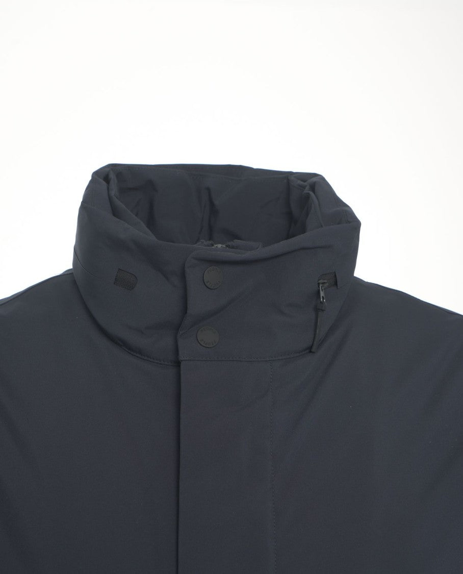 People Of Shibuya High Collar Technical Coat With Concealed Closure