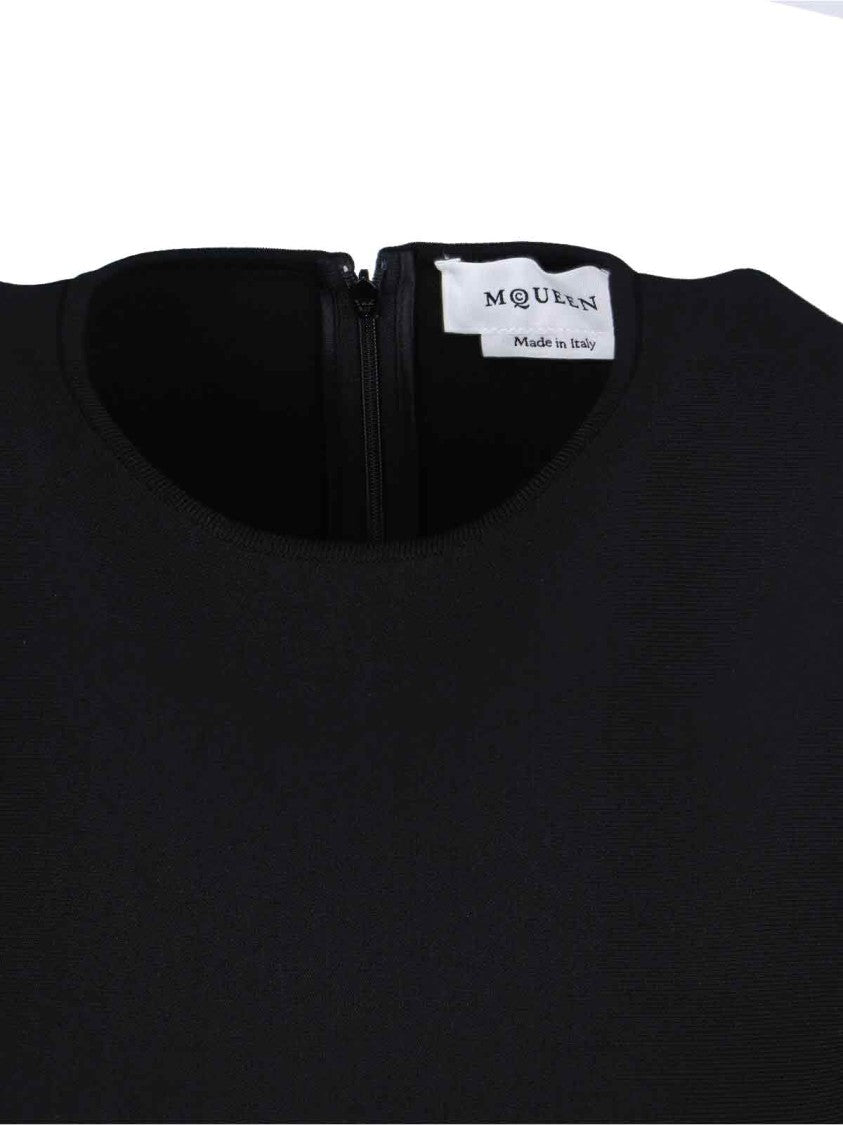 Alexander Mcqueen Sleeveless Mini Dress With Lace