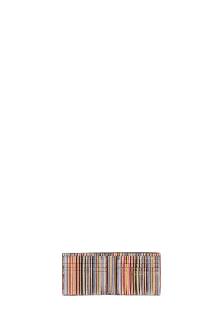 Paul Smith Black Striped Interior Leather Billfold Wallet