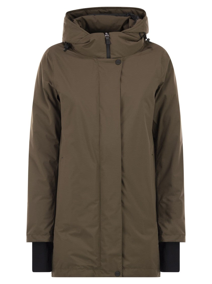 Herno A-Shaped Down Jacket With Hood, 2 Layers