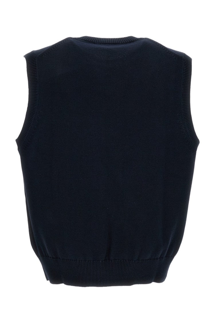 Lacoste Black 'Jacquard Sleeveless' Cotton Vest