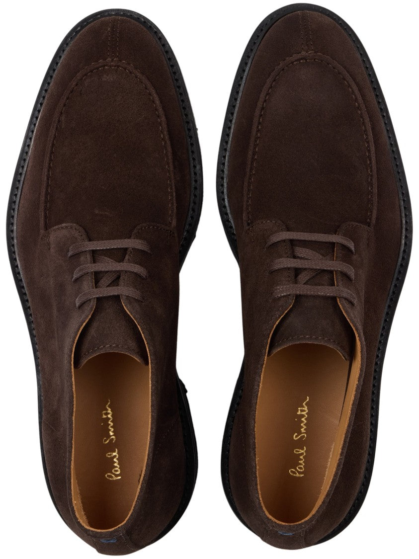 Paul Smith Brown Rounded-Toe Suede Jerry Chukka Boots