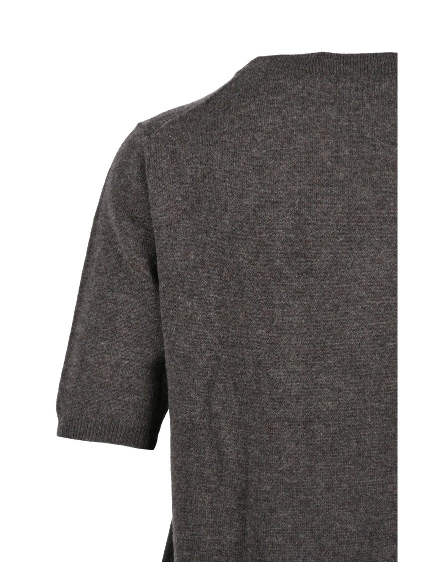 Beatrice.B Brown Relaxed Fit Virgin Wool-Blend Crewneck Sweater
