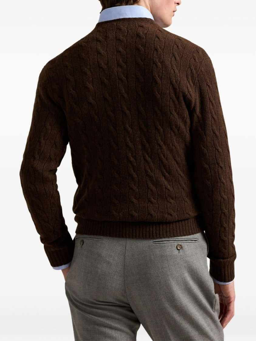 Polo Ralph Lauren Classic Cable-Knit Sweater In Rich Brown Tone