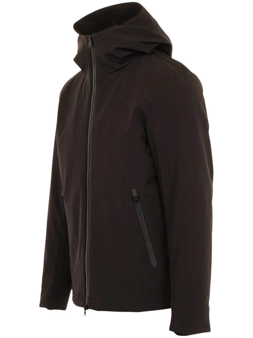 Woolrich Minimalist Functional Pockets Hooded Zip-Up Jacket