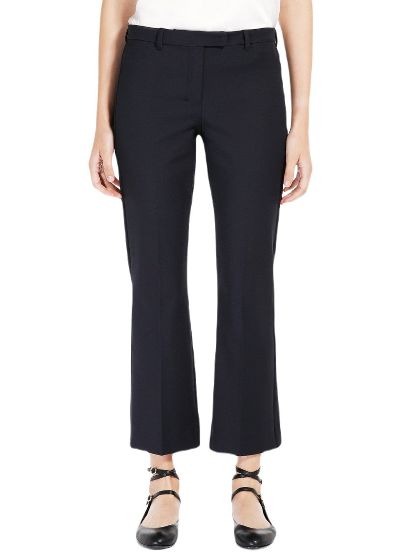 Max Mara Tailored Slim Fit Trousers With Flared Hem