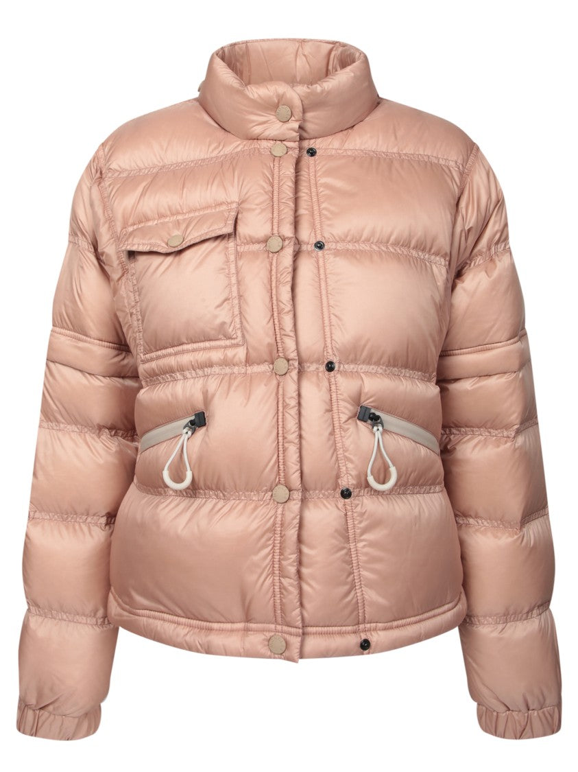 Moncler Grenoble Pink Down Jacket With High Collar