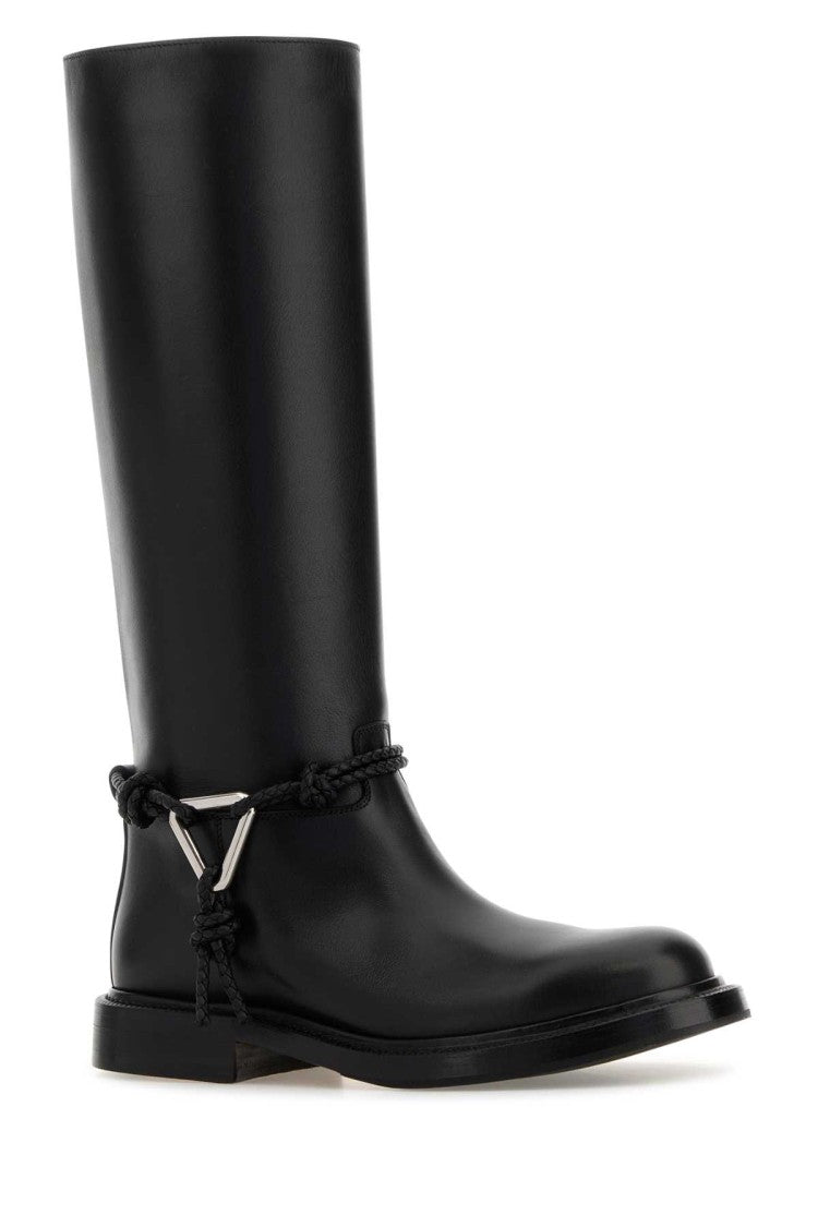 Bottega Veneta Black Leather James Boots
