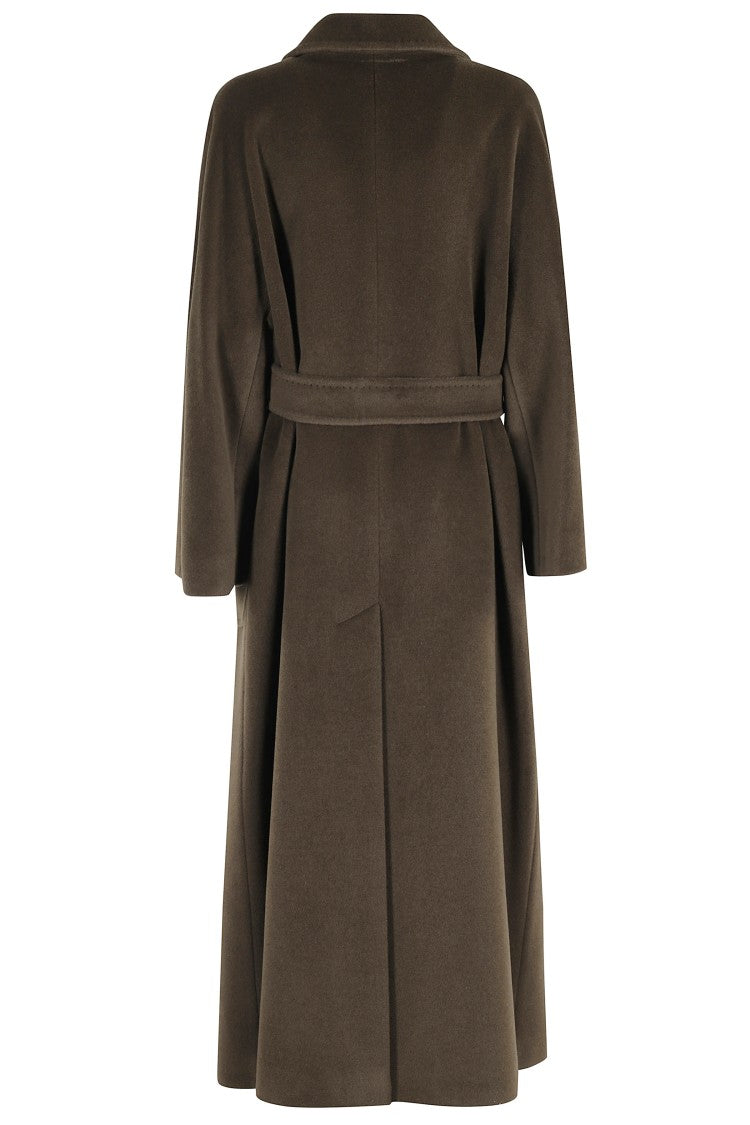 Tagliatore Mid-Length Wool Coat With Reverse Cowl Neckline