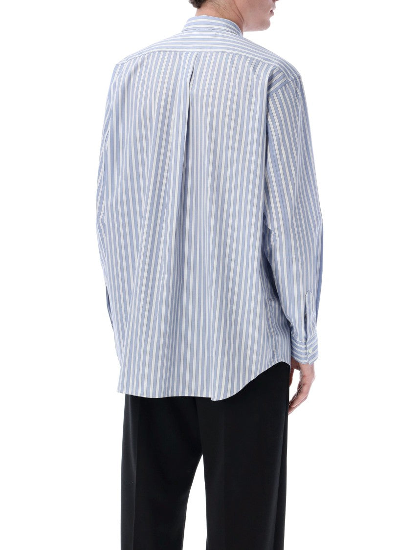 Comme Des Garçons Button Down Striped Cotton Shirt