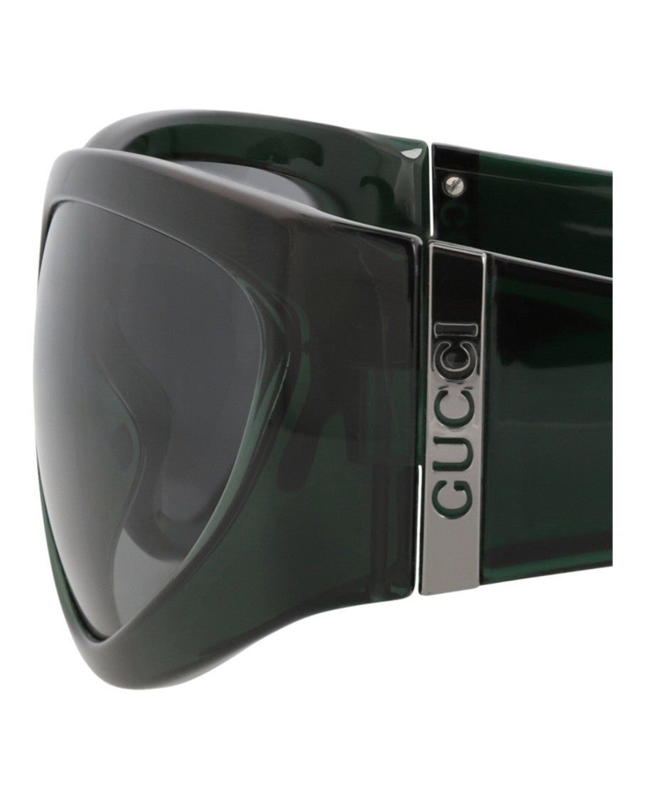 Gucci Shield-Frame Injection Sunglasses