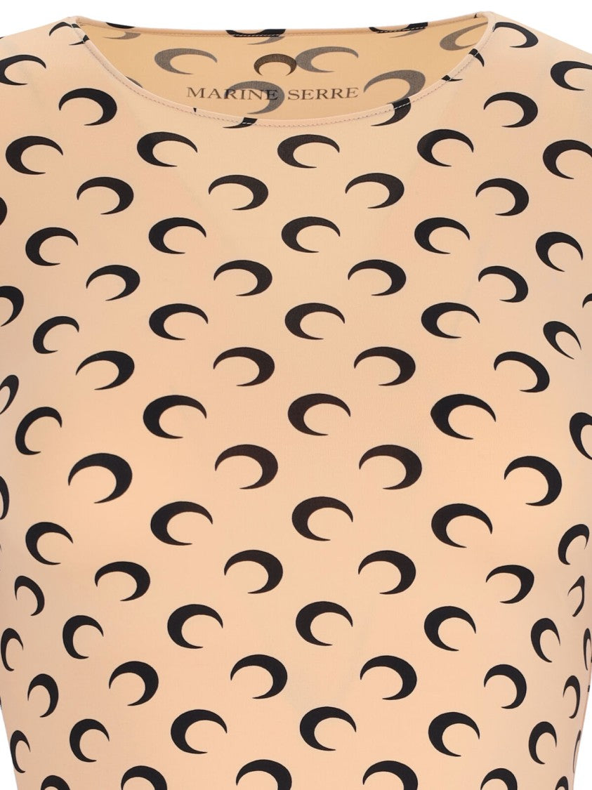 Marine Serre "Moon" Logo Top – Beige