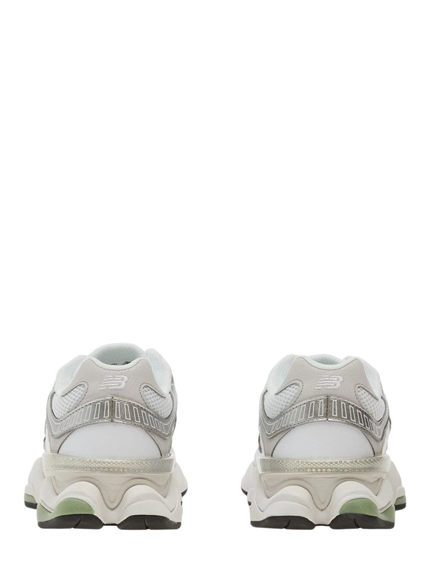New Balance White Suede Details Mesh Sneakers