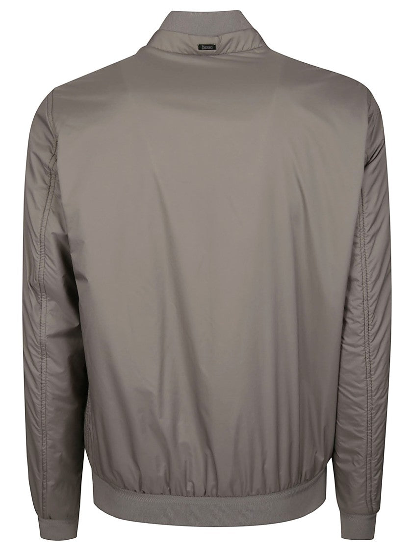Herno Ecoage Matte Finish Grey Bomber Jacket