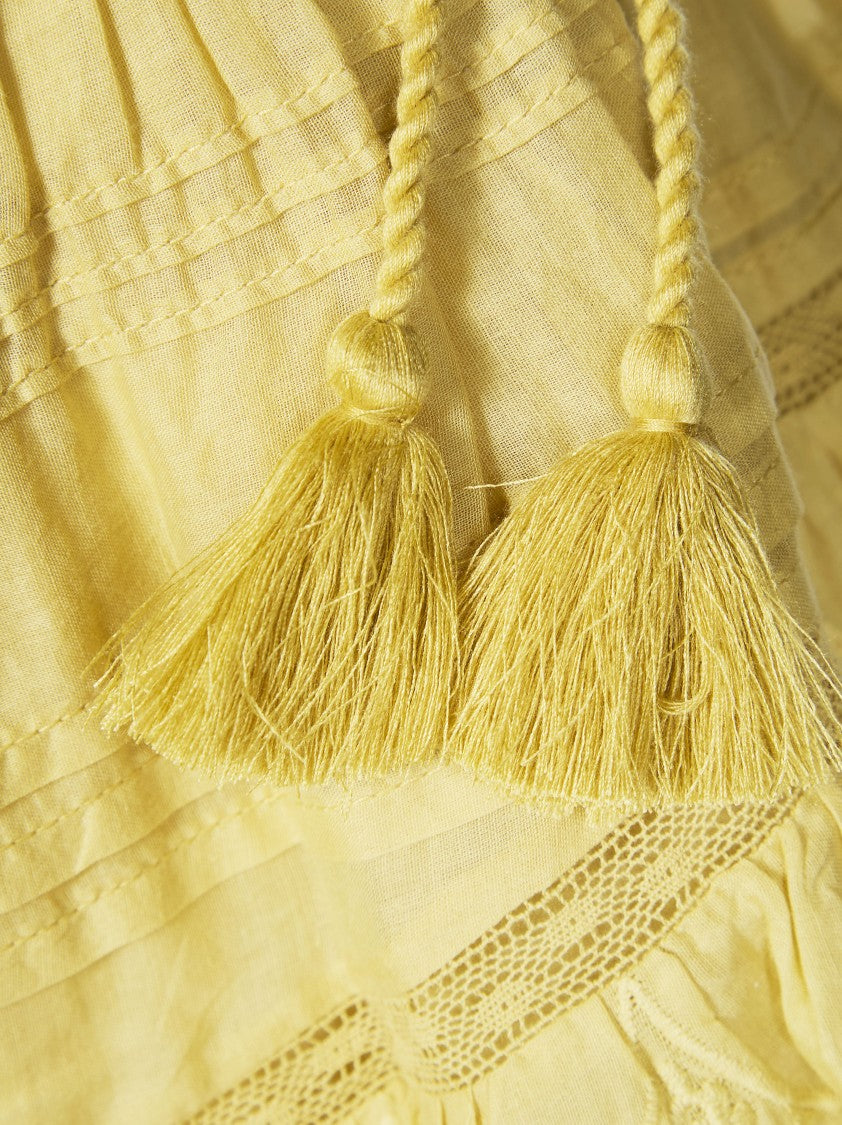 Isabel Marant Étoile Eyelet Lace Tassel Ties Bohemian Shorts