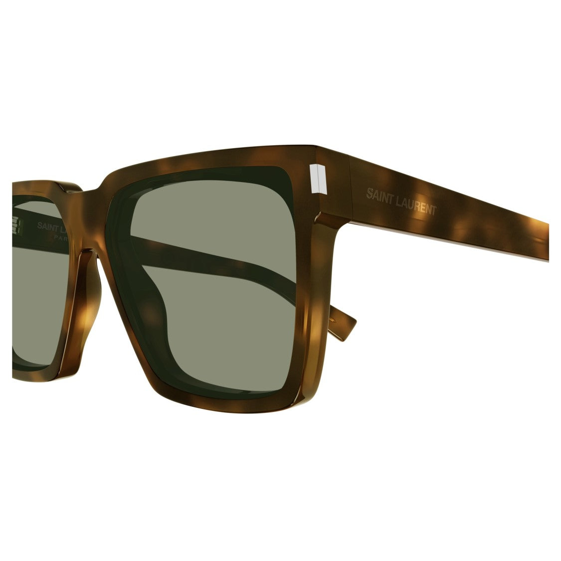 Saint Laurent Sl 610 Oversized Tortoiseshell Square Frame Sunglasses