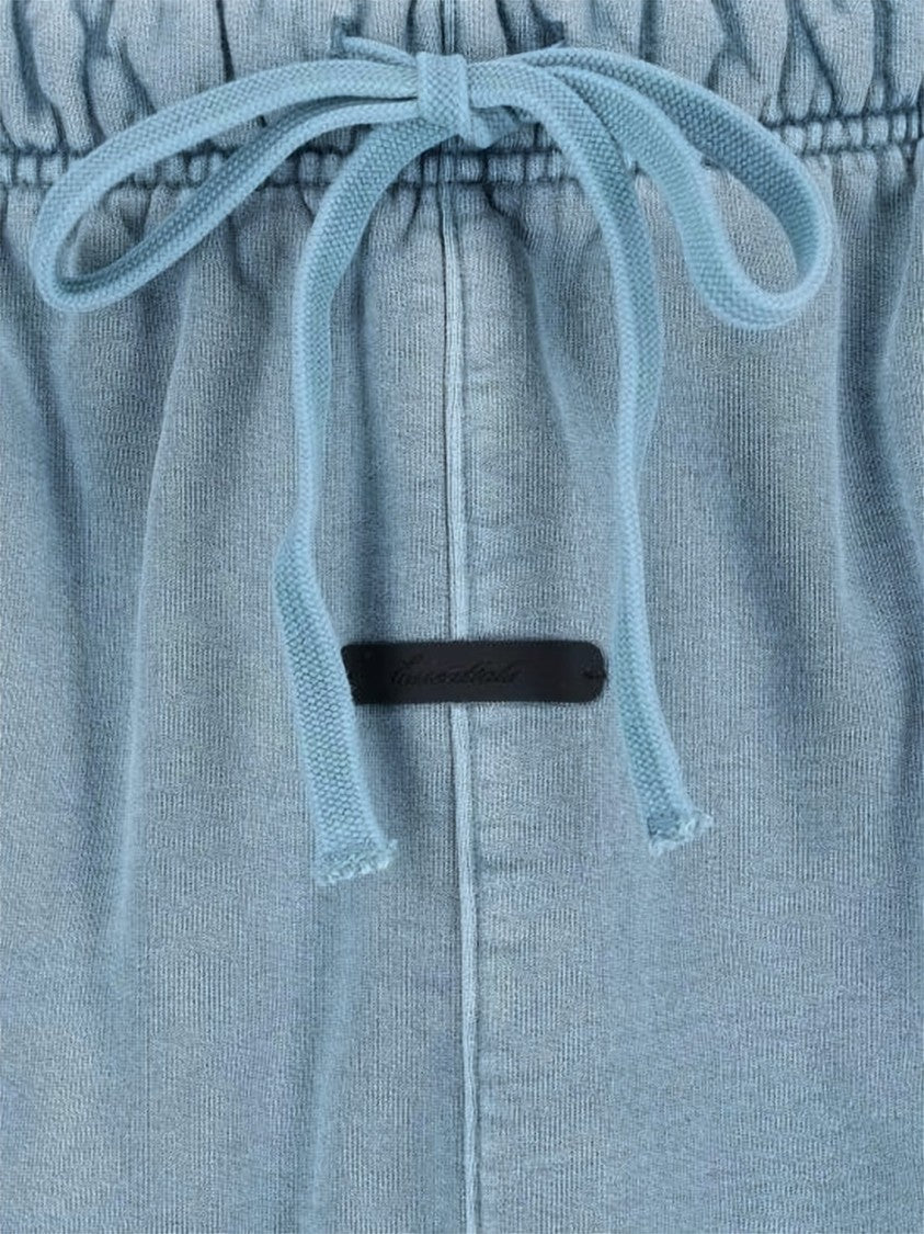 Fear Of God Relaxed Fit Blue Cotton Shorts