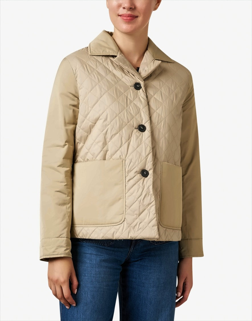 Max Mara Quilted Short Jacket With Classic Collar