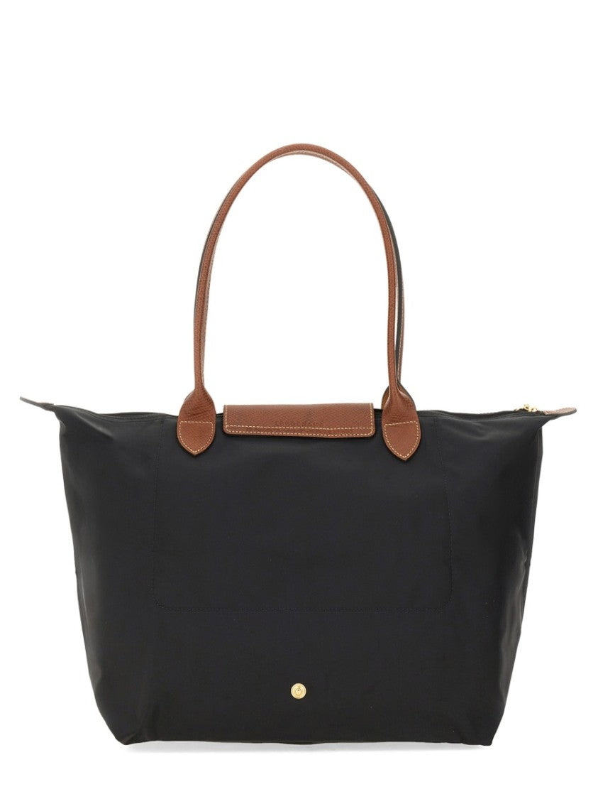Longchamp Le Pliage Large Leather Handle Tote Bag
