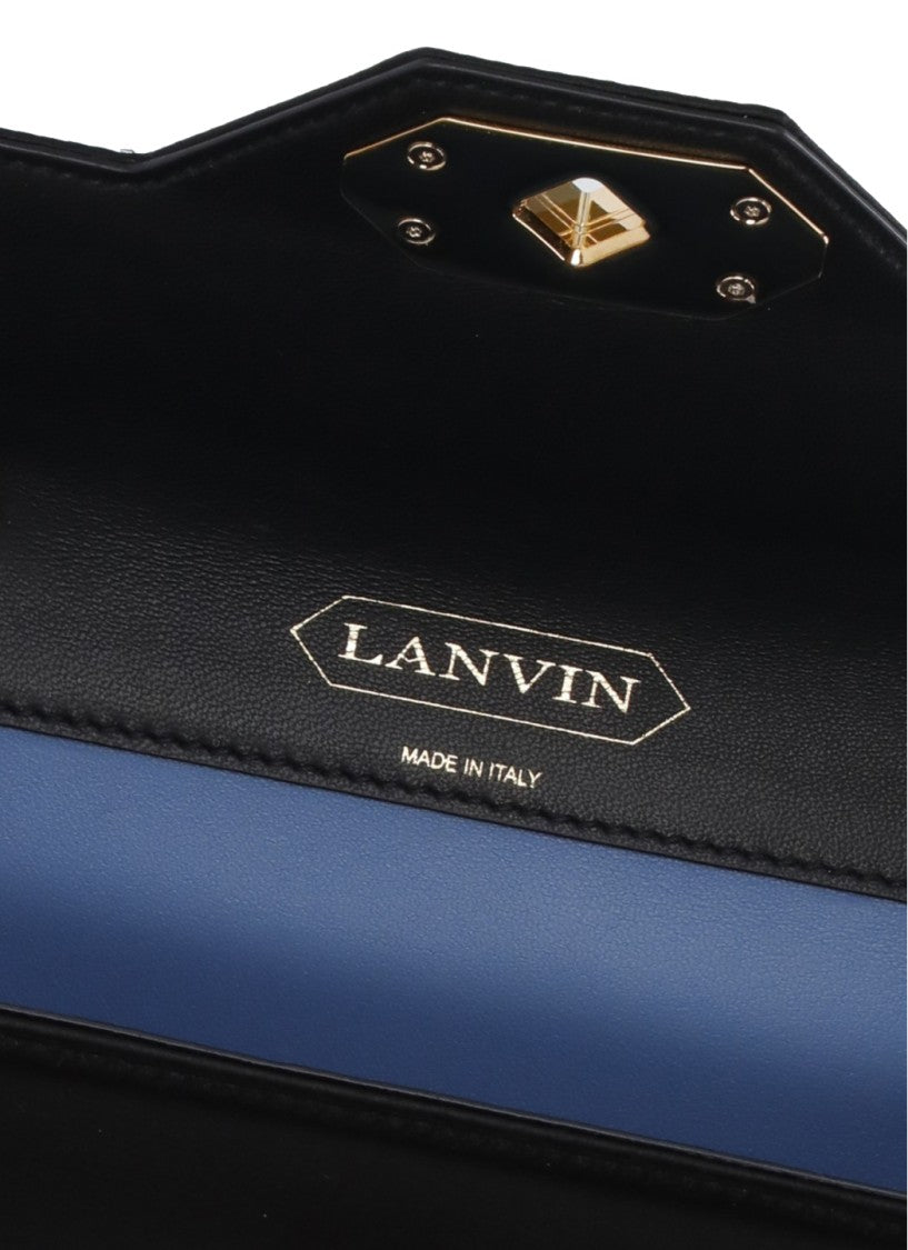 Lanvin Geometric Detail Shoulder Bag With Gold Chain Strap