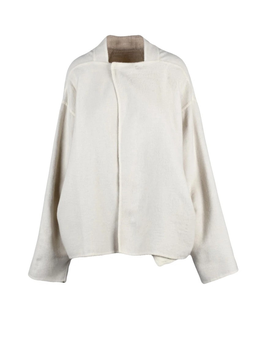 Rick Owens Boxy Unlined Island Jacket In Baby Camel Blend