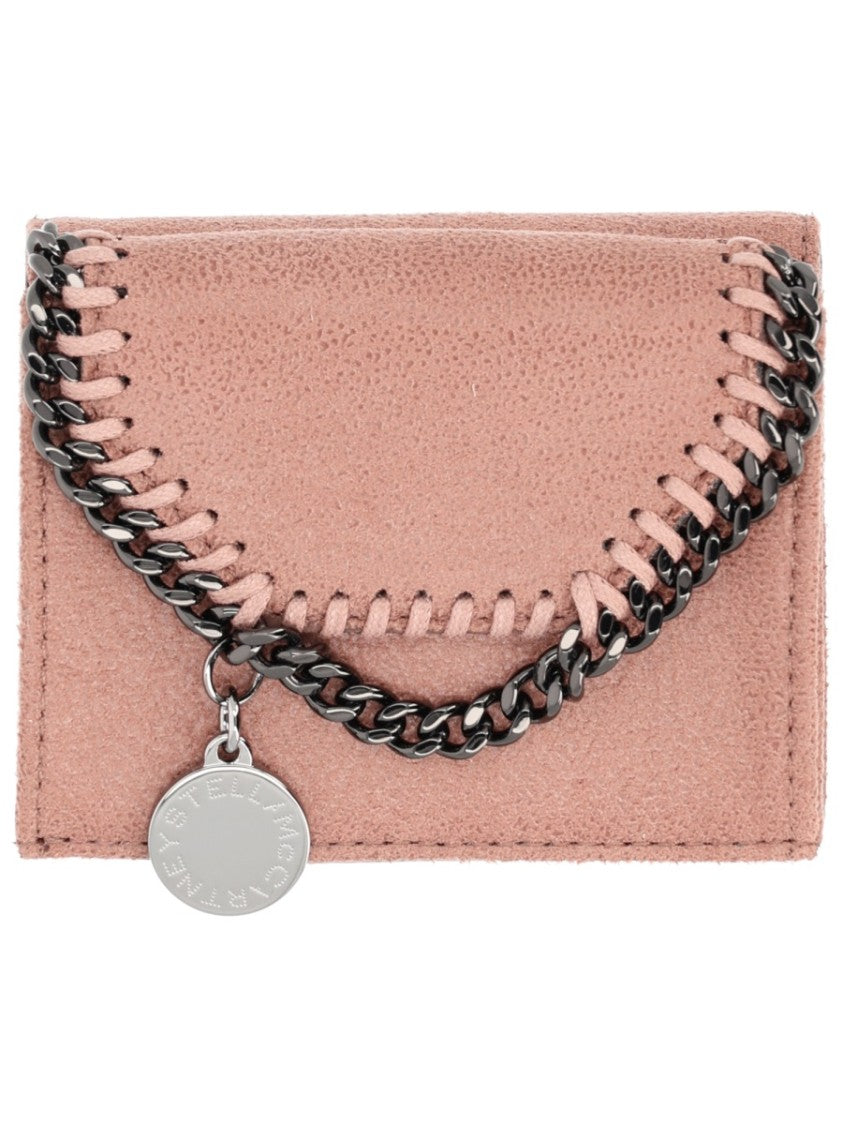 Stella Mccartney Neutrals Falabella Chain Trim Polyester Wallet