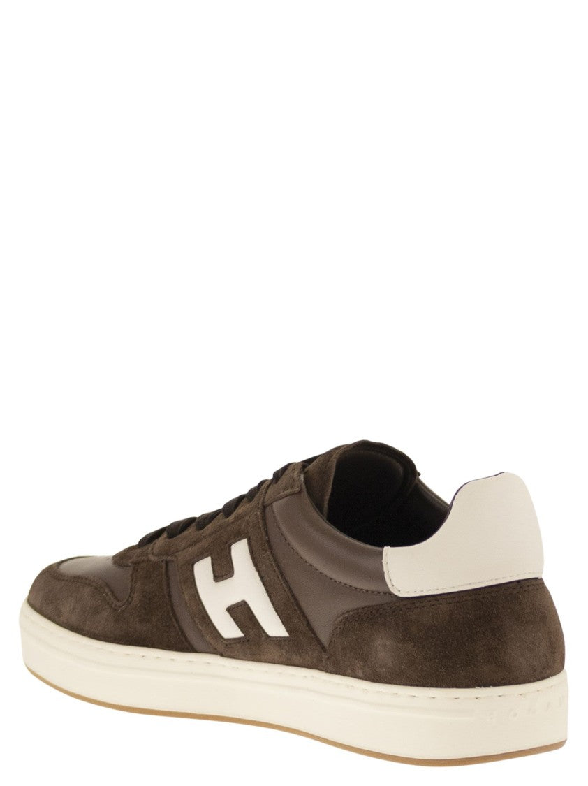 Hogan H668 - H-Tv Leather And Suede Trainers