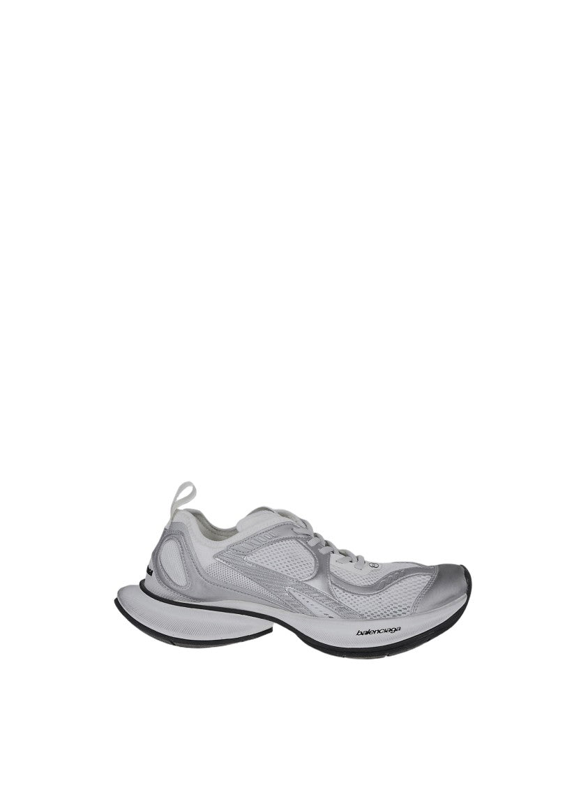 Balenciaga Futuristic White Circuit Sneakers With Sculpted Sole