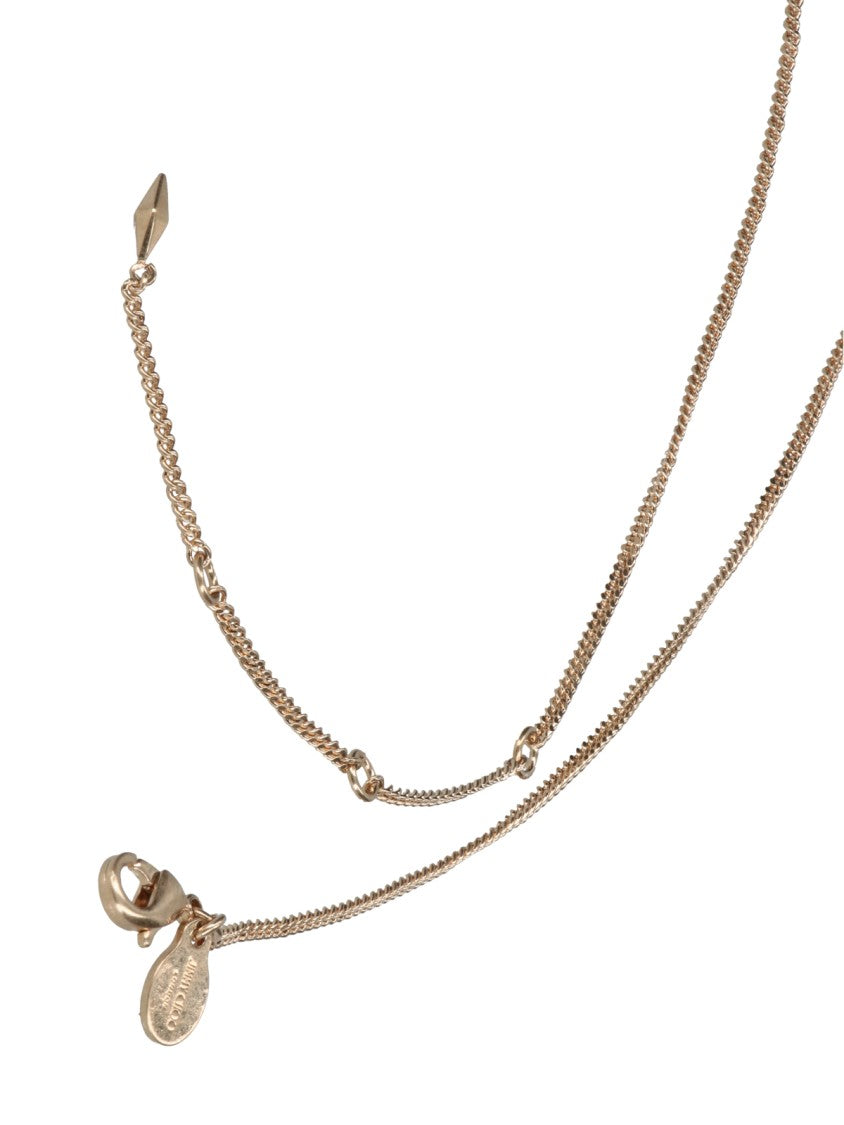 Jimmy Choo Diamond Fine Gold-Tone Geometric Metal Charm Necklace
